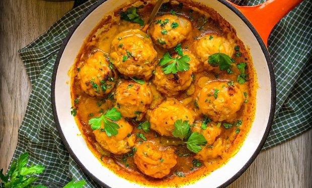 creamy curry baked potato balls