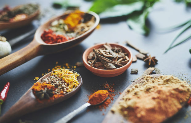 collection of curry spices