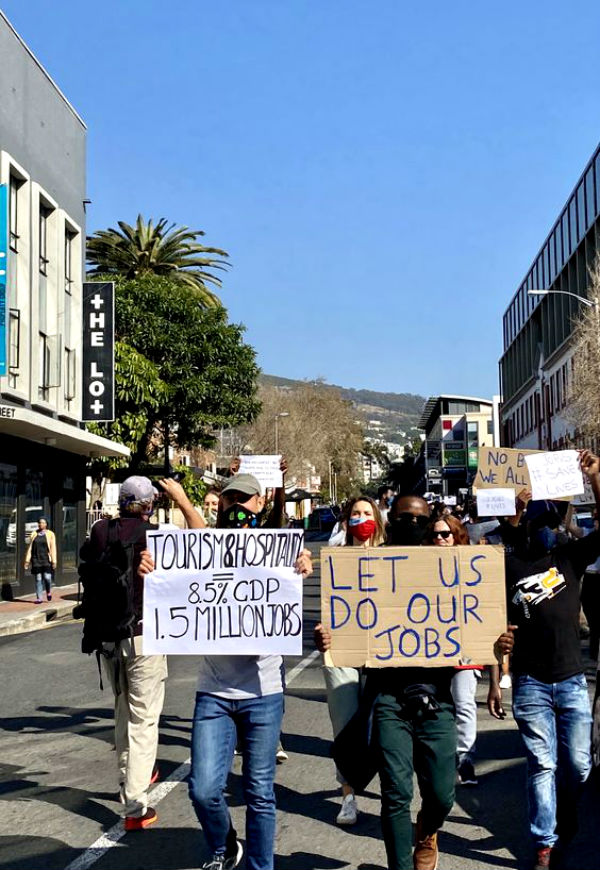 SEE: South Africa's restaurants take to the streets for #JobsSaveLives peaceful protest