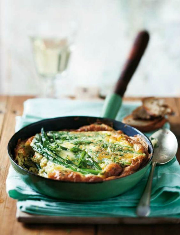 asparagus and chive frittata