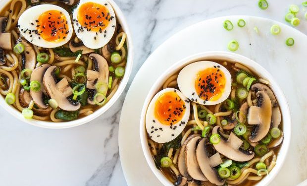 Miso-Mushroom Ramen With Jammy Eggs Recipe
