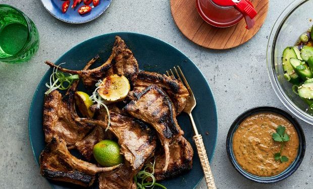 Lamb Cutlets With Peanut Sauce
