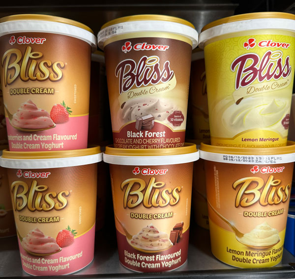 Clover Bliss double cream yoghurt