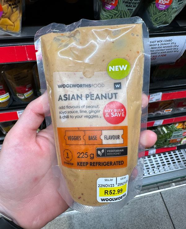 Woolworths Asian peanut sauce
